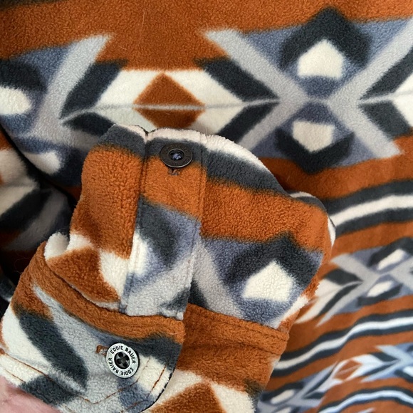Eddie Bauer Mens Chutes Microfleece Long Sleeve Aztec Shirt - Picture 5 of 6